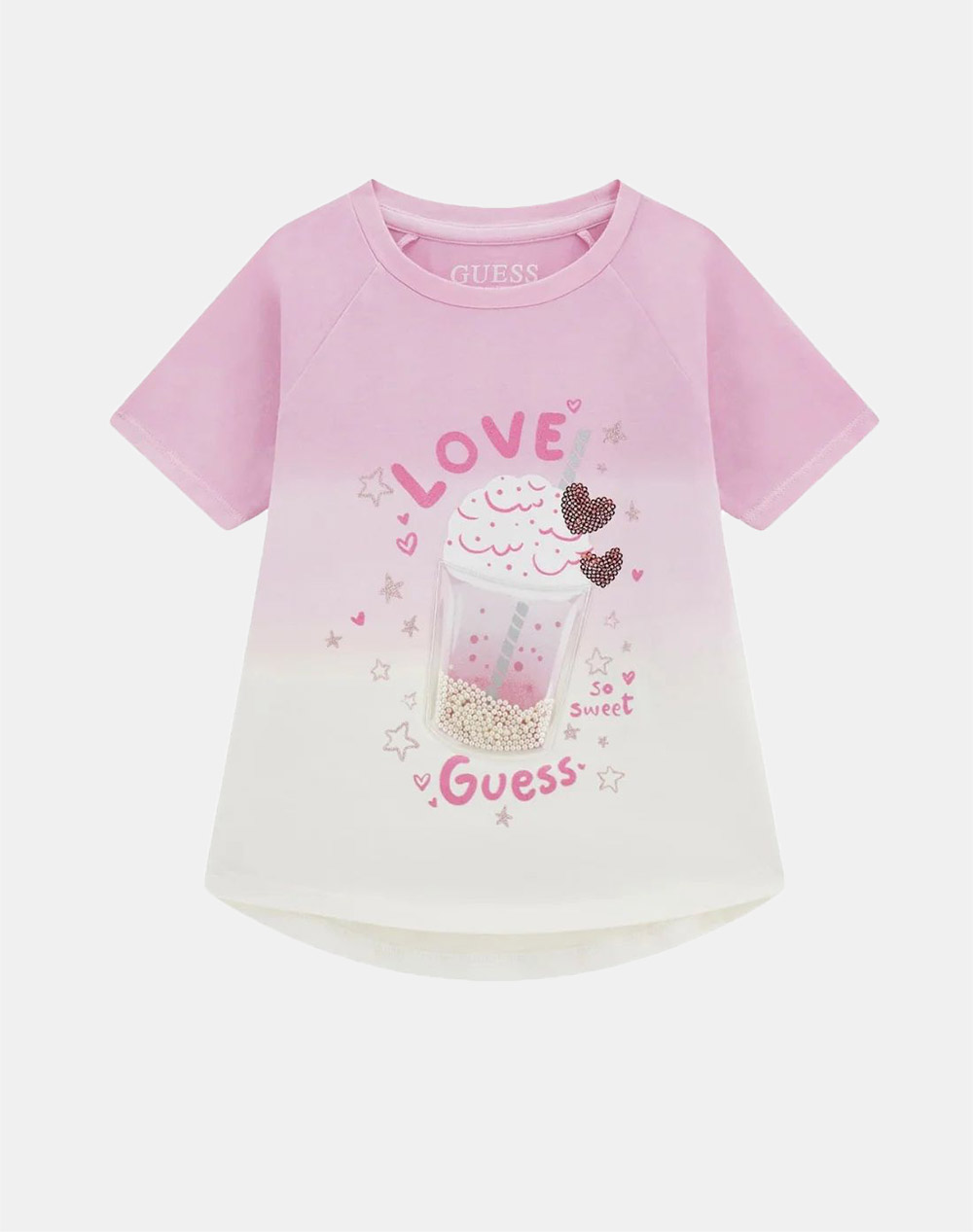 GUESS HIGH LOW DIP DYE SS T-SHIRT Детска блуза GIRL