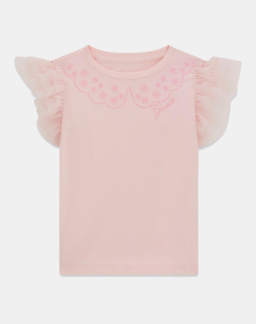 GUESS SS T-SHIRT W/MESH FRILL Детска блуза GIRL