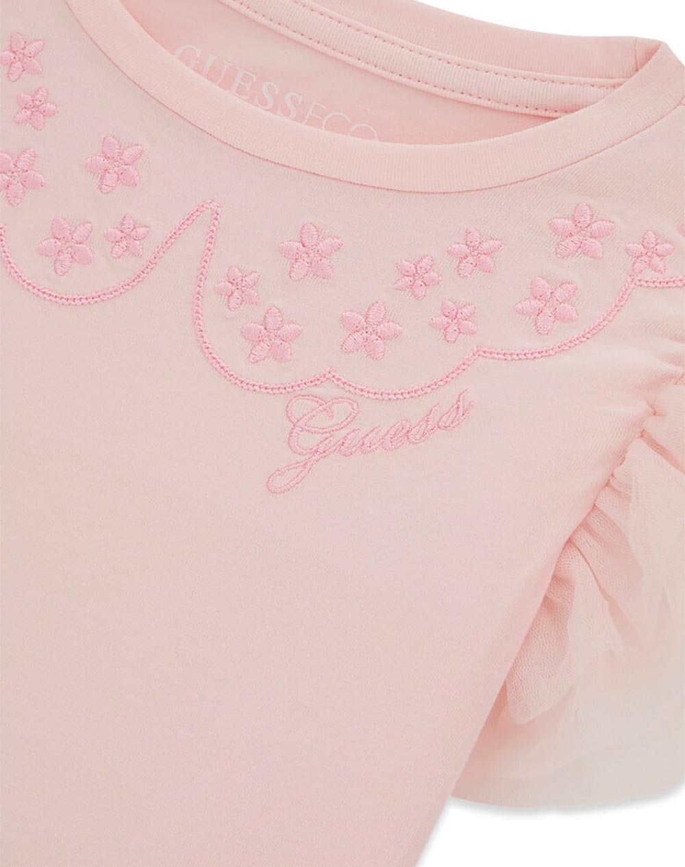 GUESS SS T-SHIRT W/MESH FRILL Детска блуза GIRL