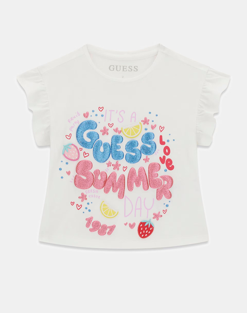 GUESS HIGH LOW SS T-SHIRT BLOUSE CHILD GIRL