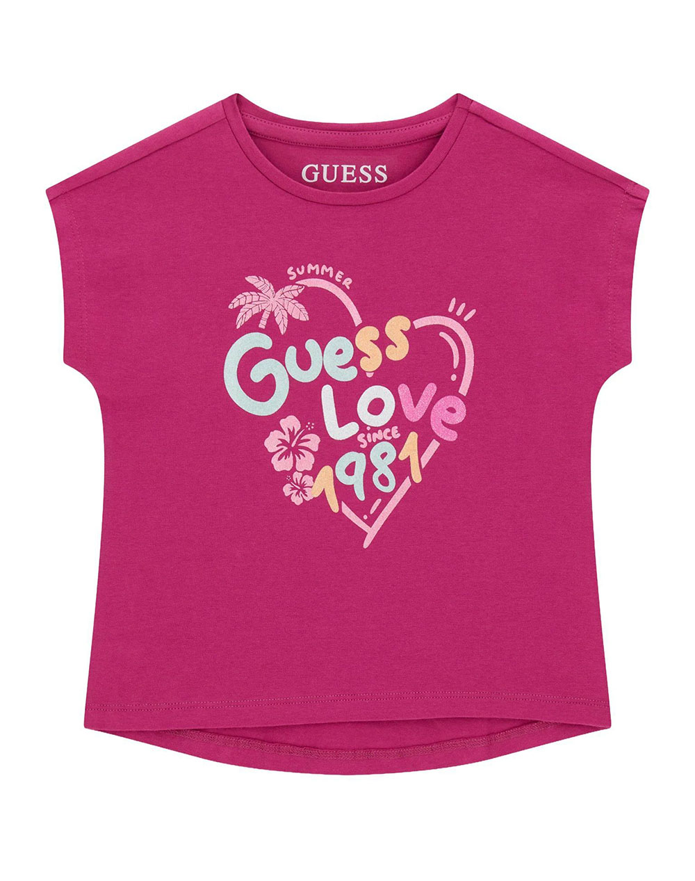 GUESS HIGH LOW SS T-SHIRT BLOUSE CHILDREN GIRL