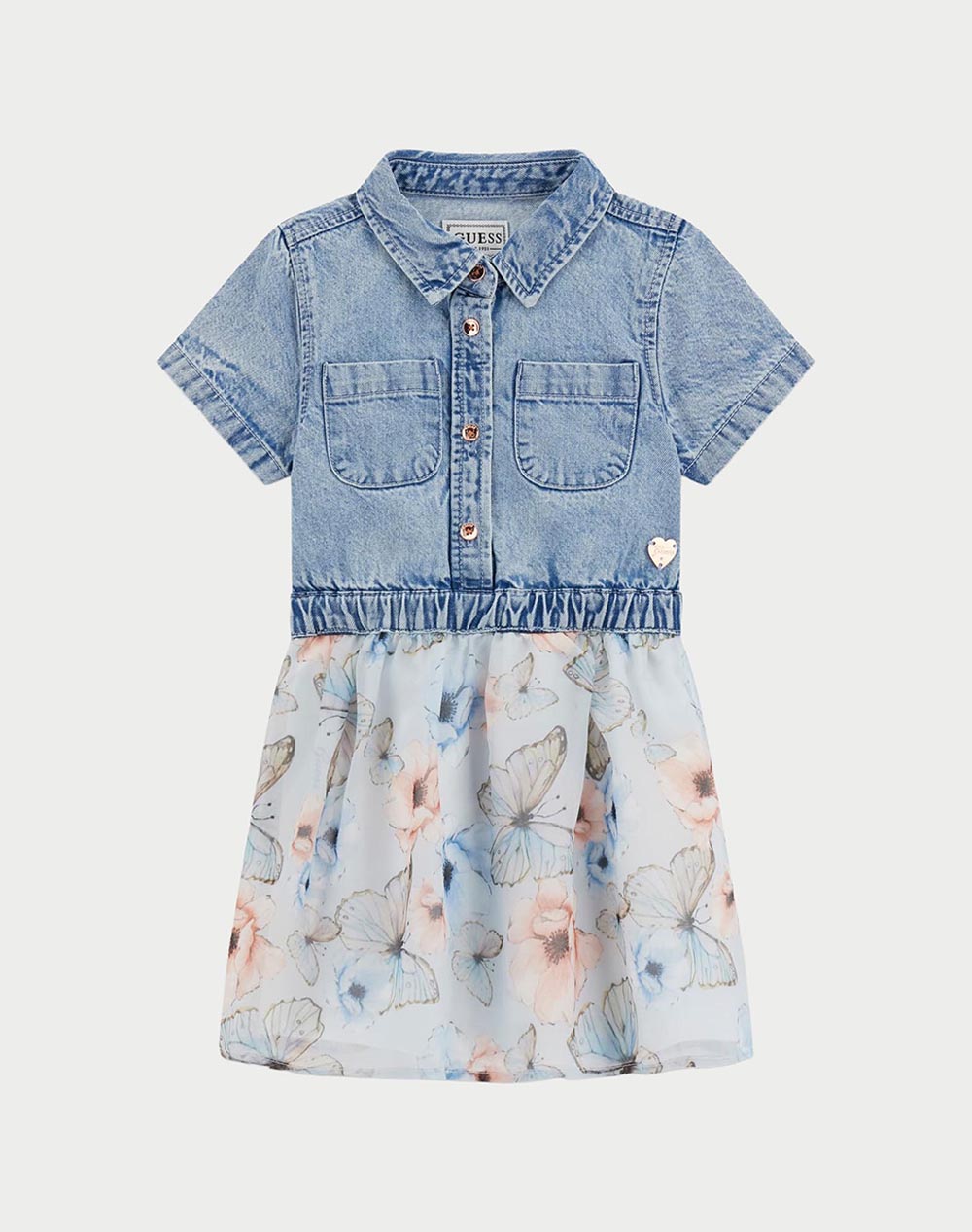GUESS MIXED FABRIC SS DRESS ДЕТСКИА РОКЛЯ GIRL