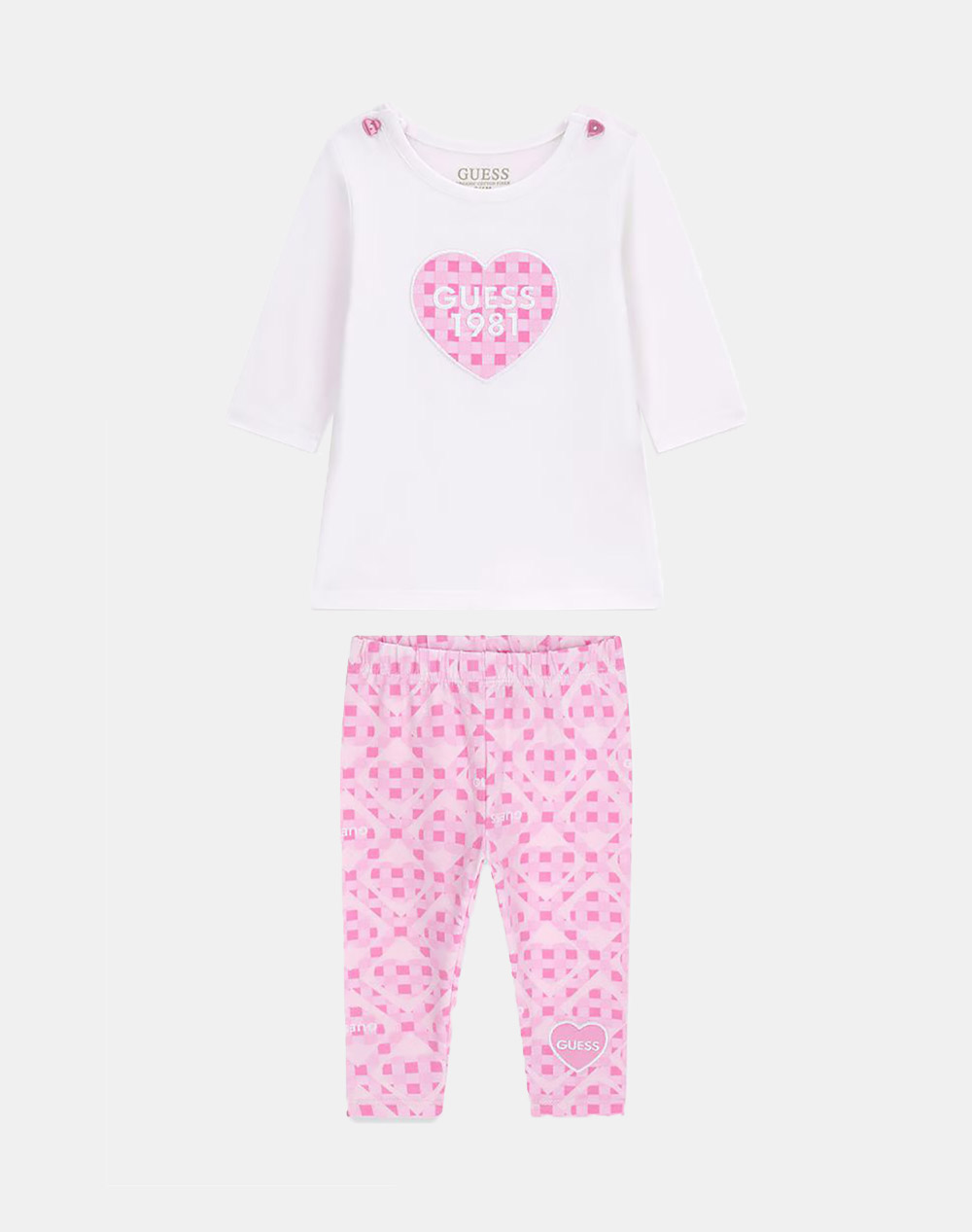 GUESS SET LS T-SHIRT+LEGGINGS ДЕТСКИ КОМПЛЕКТ GIRL