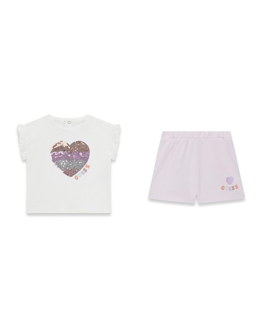 GUESS SET SS T-SHIRT+ACTIVE SHORTS CHILDRENS SET GIRL