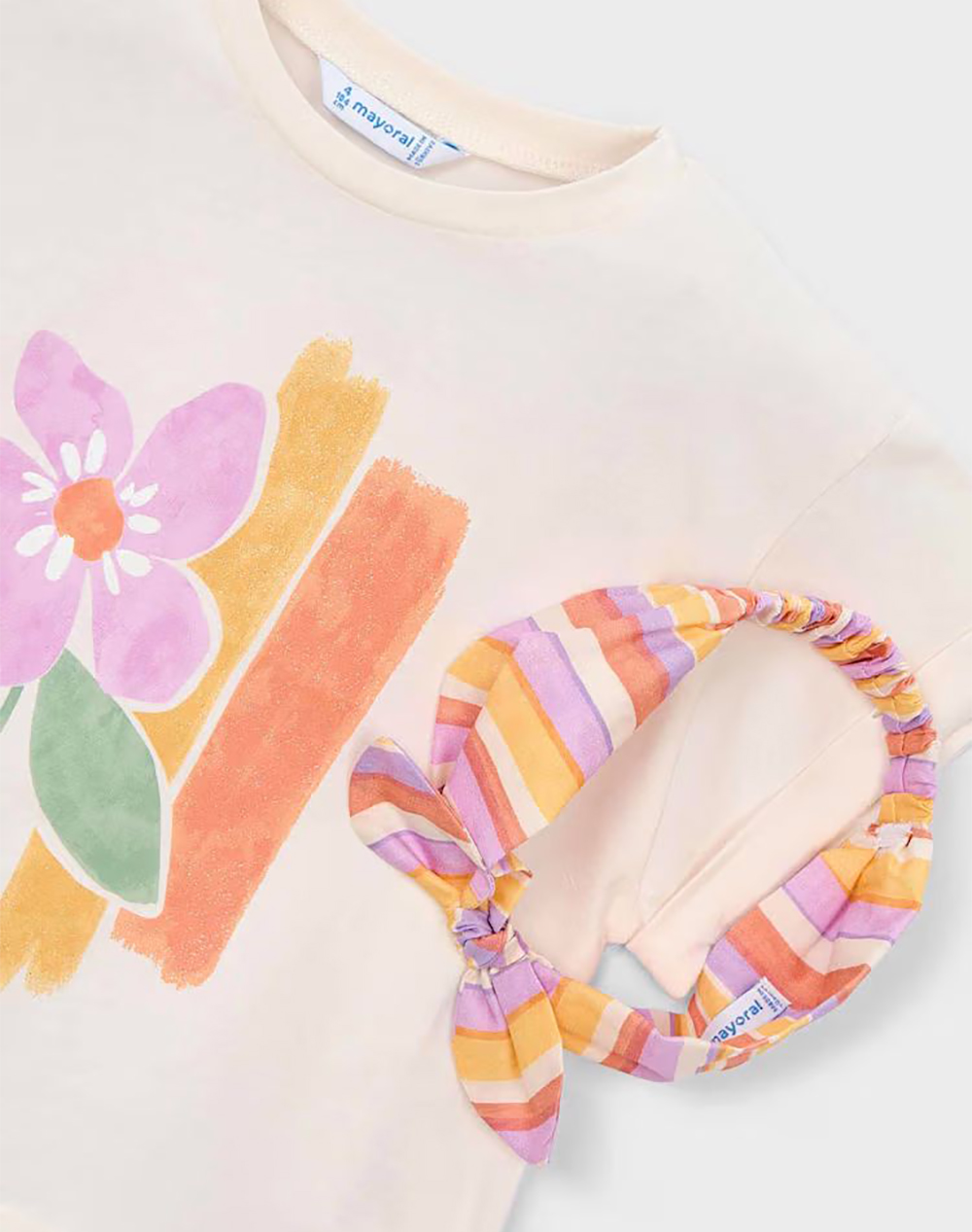 MAYORAL BLOUSE SHORT SLEEVE STRIPS