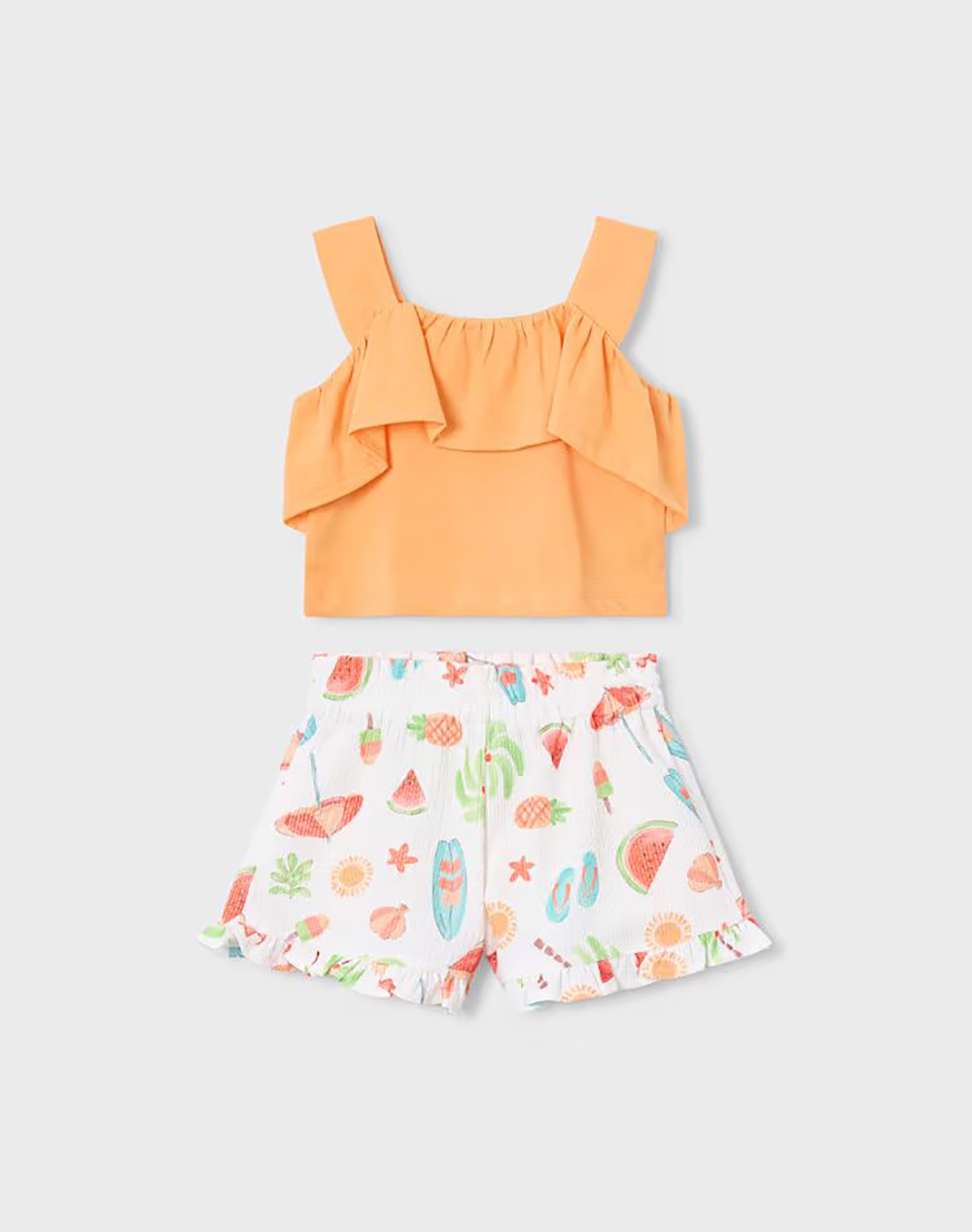 Mayoral set shorts female комплекти светло оранжево