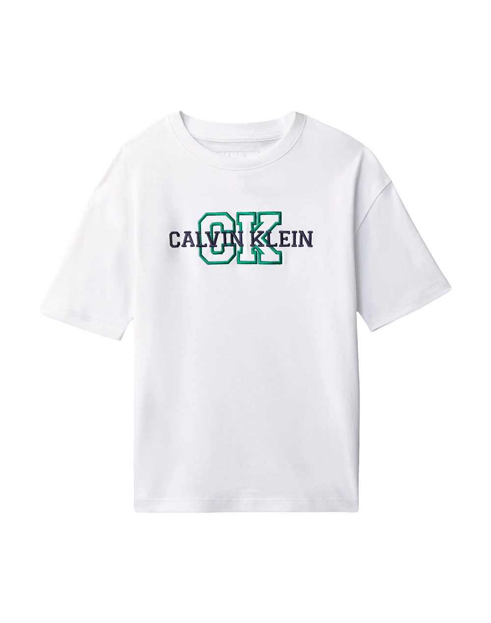 Calvin klein jeans varsity logo ss t-shirt male блузи бяло