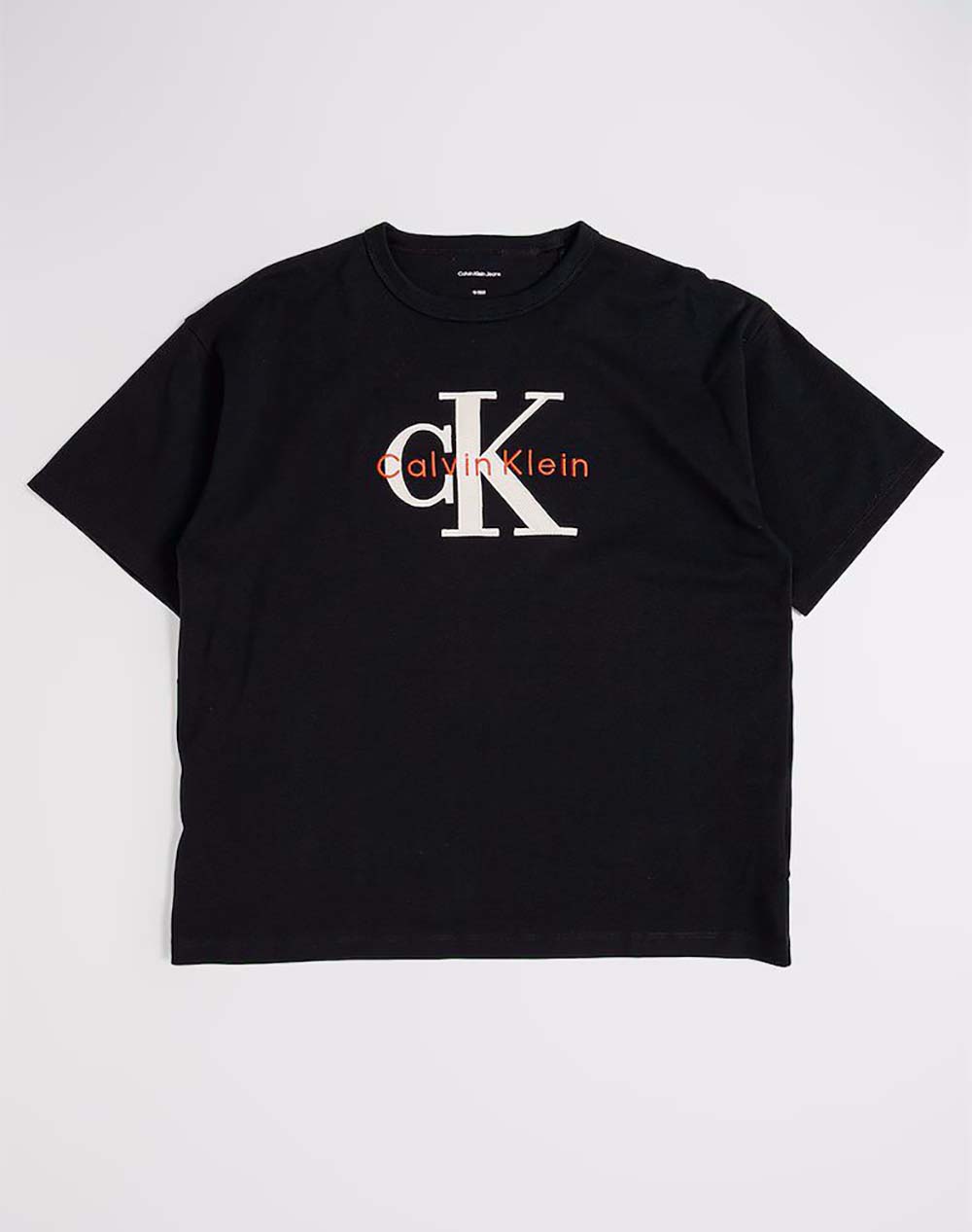 CALVIN KLEIN JEANS MESH APPLIQUE SS T-SHIRT