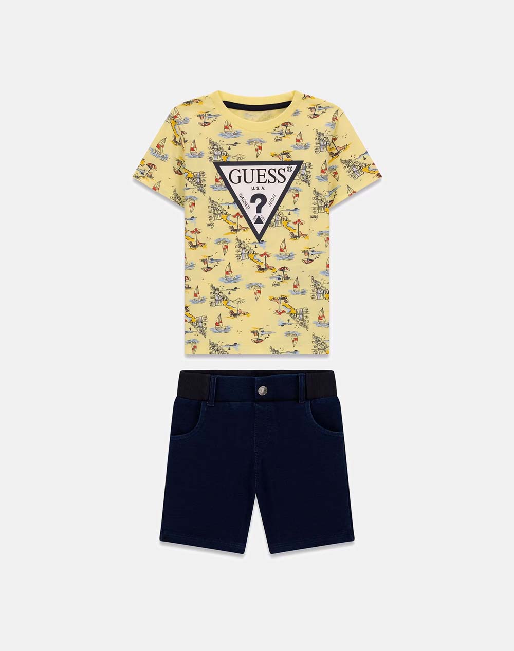 GUESS SET SS T-SHIRT+KNIT DENIM PANT SET CHILDREN BOY