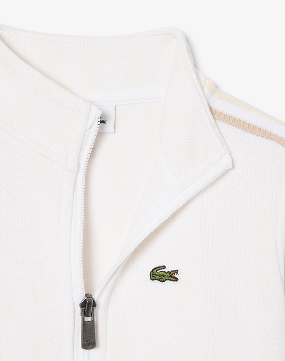 LACOSTE SWEATSHIRT MM MONOGRAM FULL ZIP TOP
