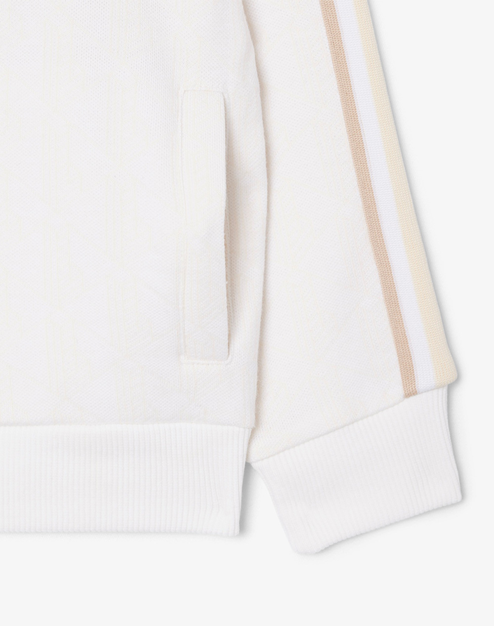 LACOSTE SWEATSHIRT MM MONOGRAM FULL ZIP TOP