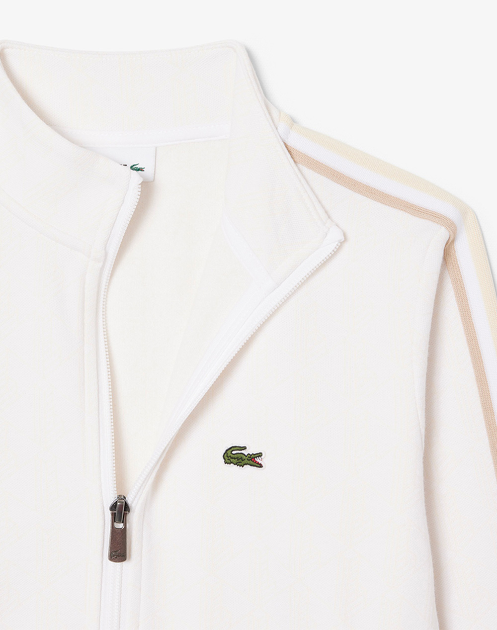LACOSTE SWEATSHIRT MM MONOGRAM FULL ZIP TOP