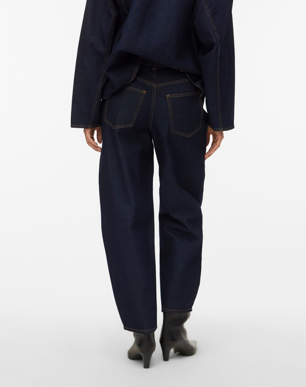 AWARE BY VERO MODA AWEVELINE HR BARREL ANK DNM JEANS SI333