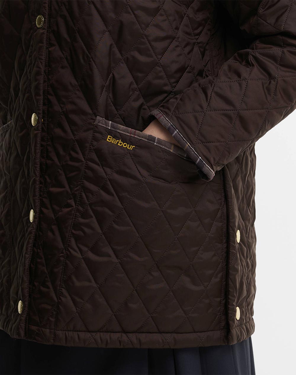 BARBOUR BARBOUR ICONS TARTAN COLLAR MODERN LIDDESDALE QUILTED JACKET