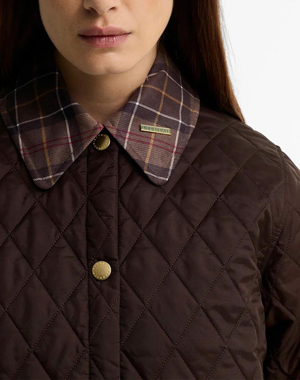 BARBOUR BARBOUR ICONS TARTAN COLLAR MODERN LIDDESDALE QUILTED JACKET