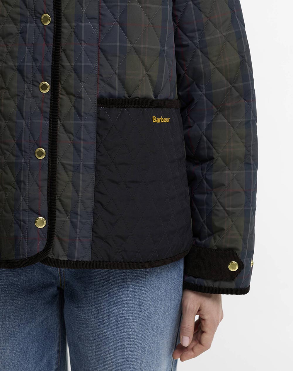 BARBOUR BARBOUR AINSDALE CHECKED QUILTED JACKET