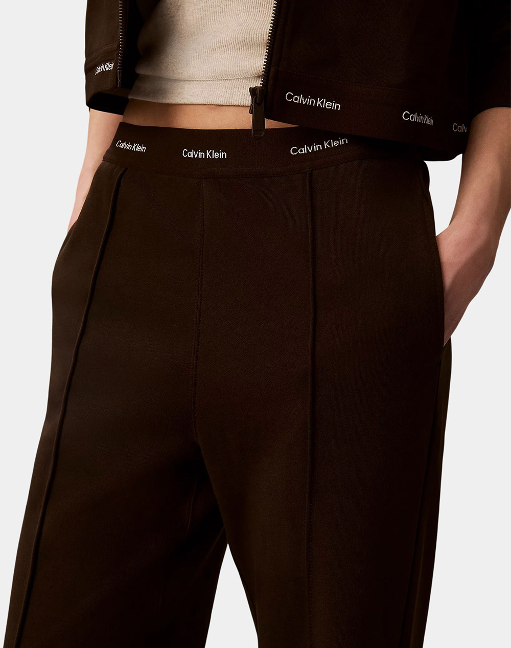 CALVIN KLEIN JEANS TERRY LOGO WAISTBAND TRACK PANT