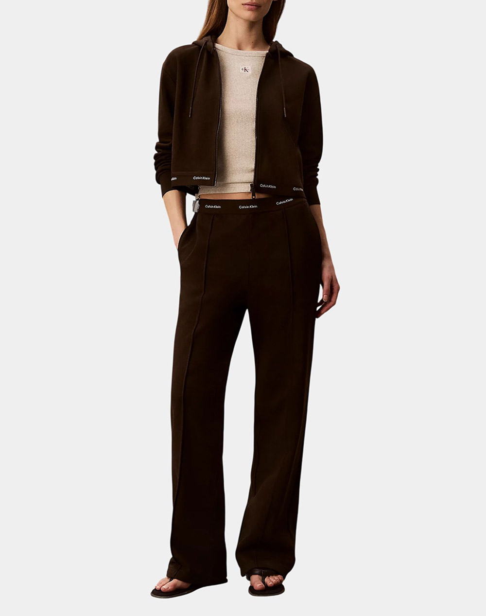 CALVIN KLEIN JEANS TERRY LOGO WAISTBAND TRACK PANT