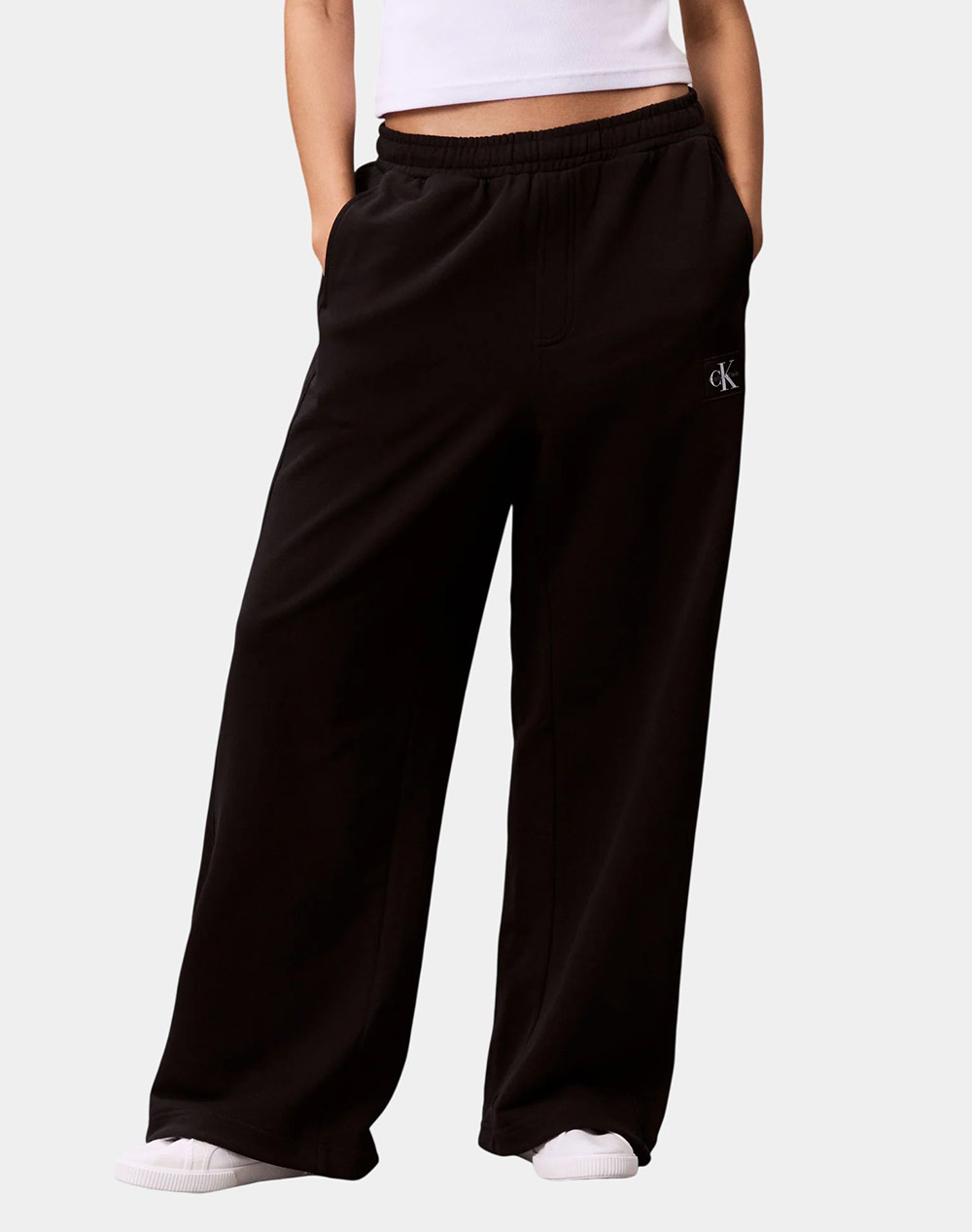 CALVIN KLEIN JEANS A- FRENCH TERRY BADGE LOGO PANT