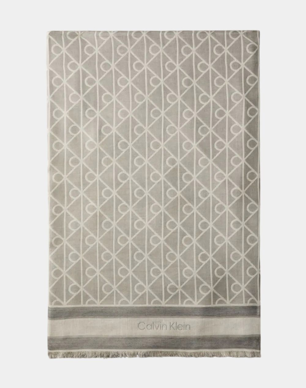 CALVIN KLEIN JEANS EMBLEM AOP JACQUARD SQUARE SCARF