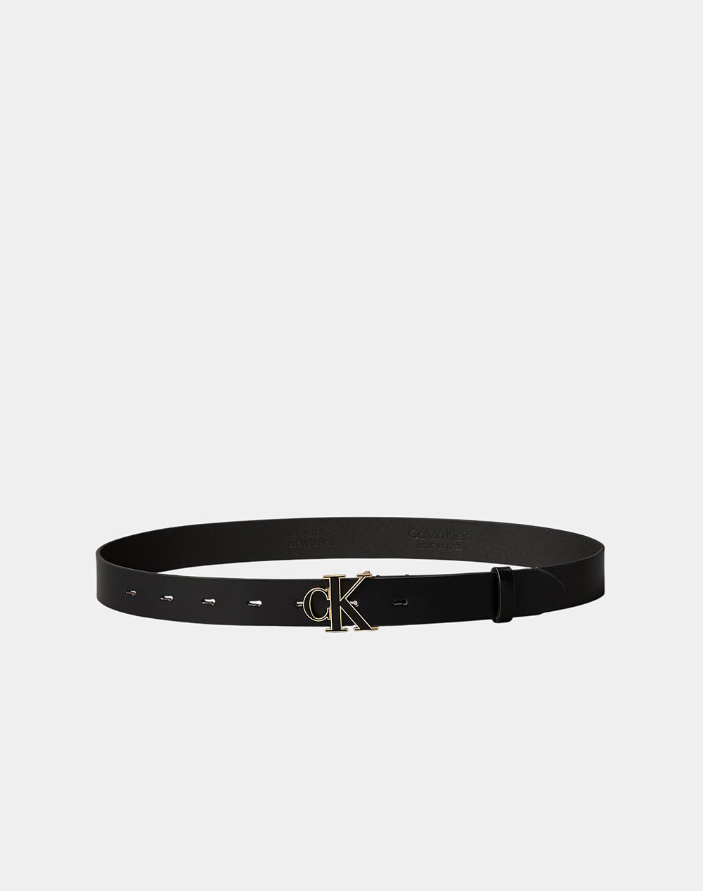 CALVIN KLEIN JEANS ROUND CK BUCKLE 30MM BELT INLAY