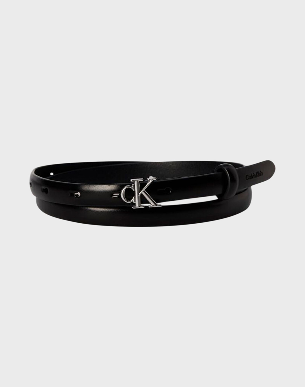 CALVIN KLEIN JEANS ROUND CK BUCKLE 15MM BELT SMOOTH