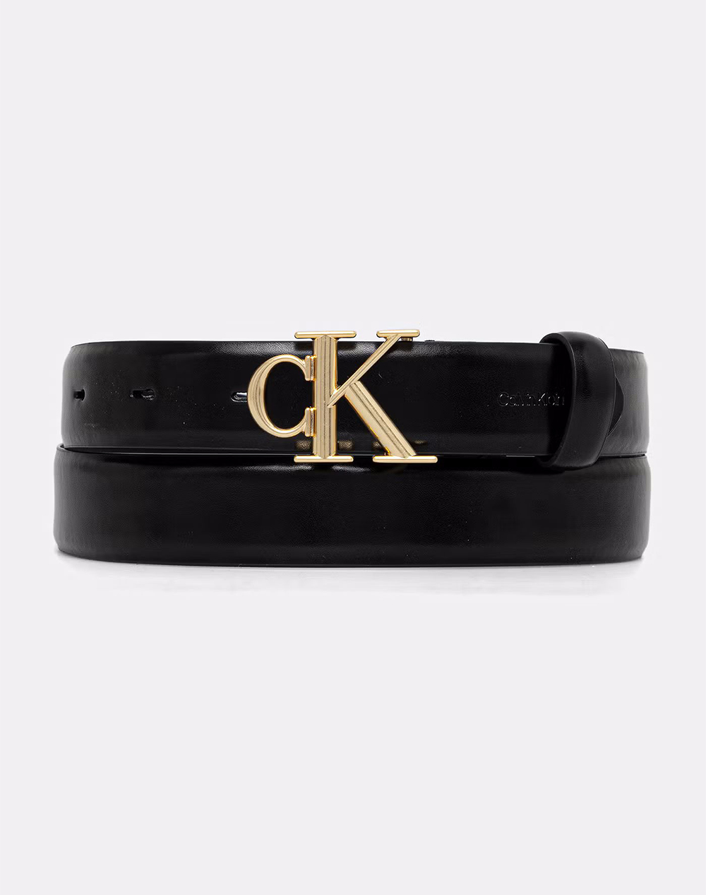 CALVIN KLEIN JEANS ROUND CK BUCKLE 30MM BELT SMOOTH