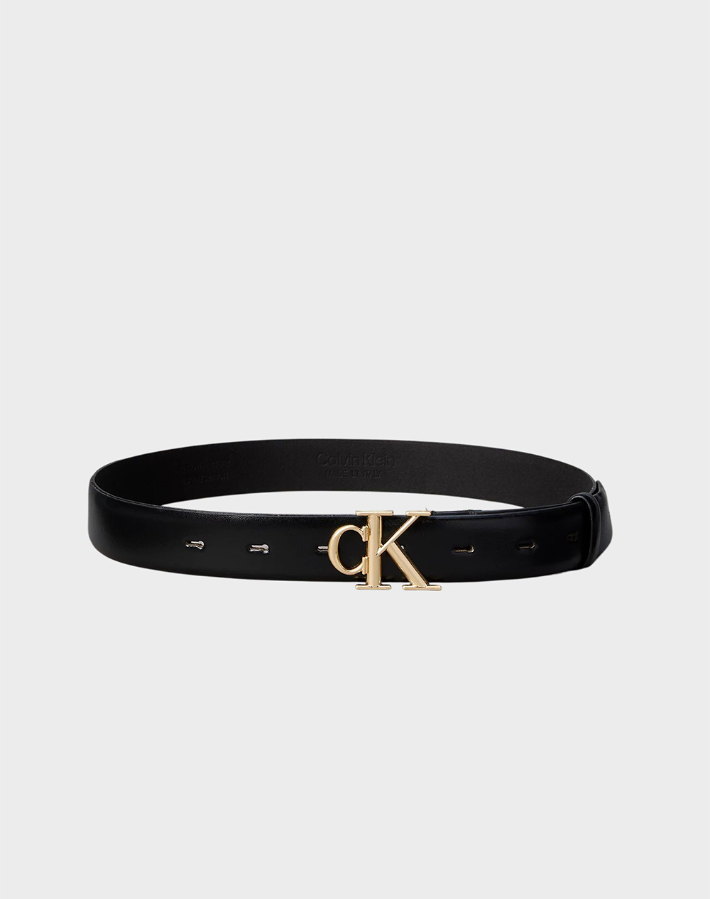 CALVIN KLEIN JEANS ROUND CK BUCKLE 30MM BELT SMOOTH