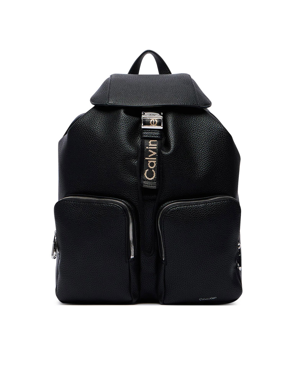 CALVIN KLEIN JEANS WEBBING STRAP FLAP BACKPACK