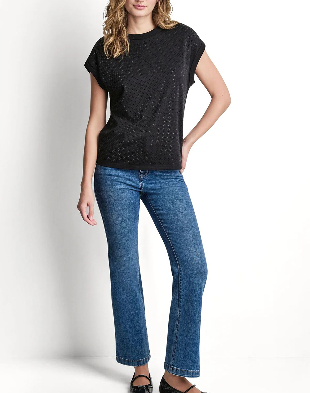DKNY DJ6T1772 ТЕНИСКА С КЪС РЪКАВ DKNY