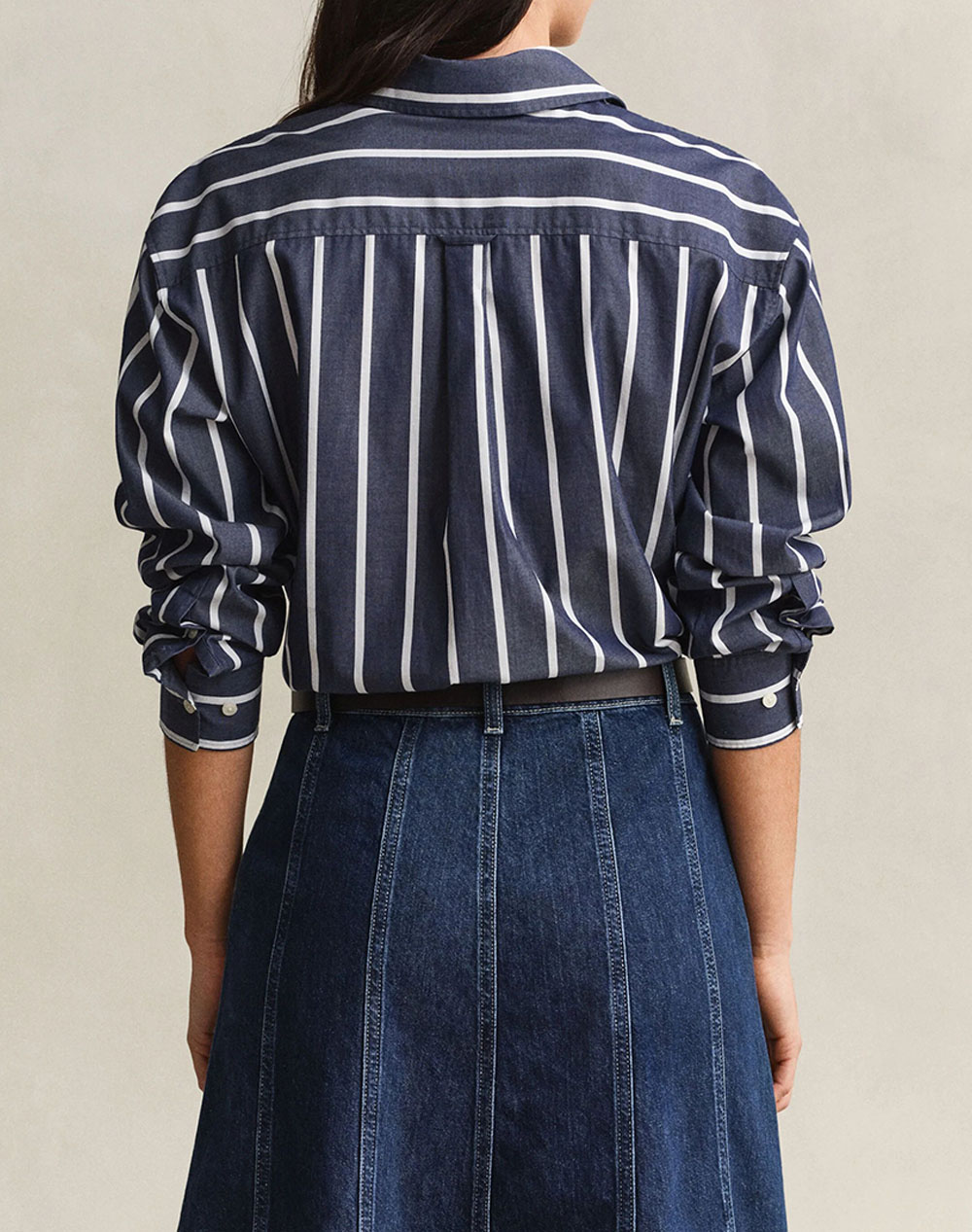 GANT РИЗА С ДЪЛЪГ РЪКАВ REL CLASSIC POPLIN STRIPE SHIRT