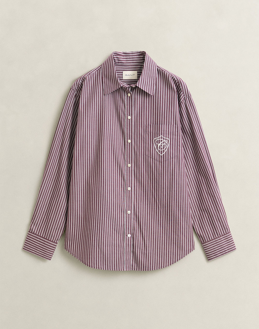 GANT РИЗА С ДЪЛЪГ РЪКАВ REL CLASSIC POPLIN STRIPE SHIRT