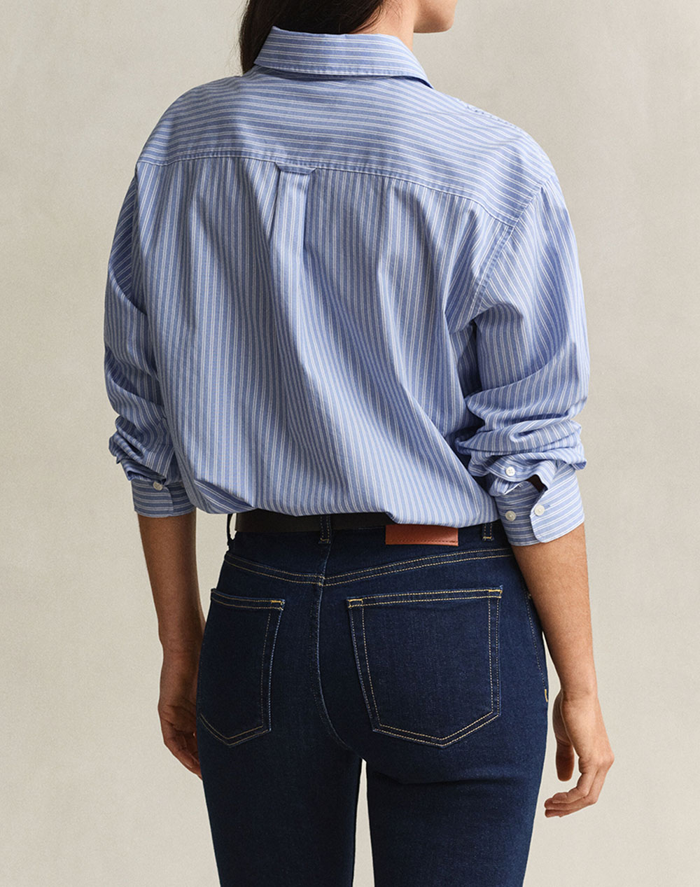 GANT РИЗА С ДЪЛЪГ РЪКАВ REL CLASSIC POPLIN STRIPE SHIRT
