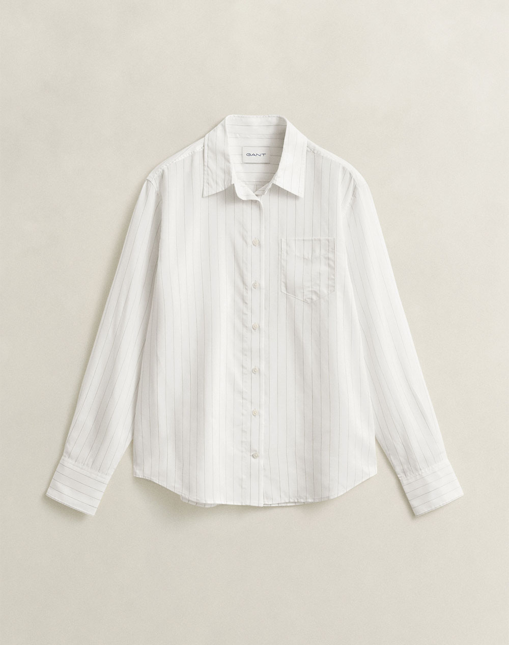 GANT РИЗА С ДЪЛЪГ РЪКАВ PINSTRIPE BACK FOLD DETAIL SHIRT