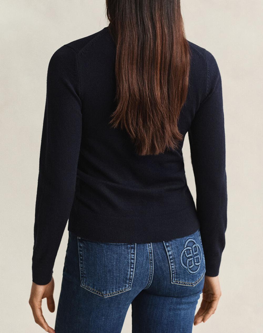 GANT ПУЛОВЕР С ДЪЛЪГ РЪКАВ WOOL COTTON TURTLENECK
