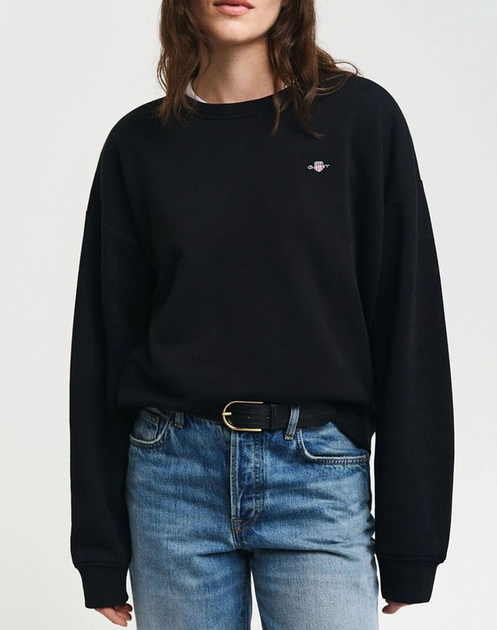 GANT СУИТШЪРТ С ДЪЛЪГ РЪКАВ SHIELD C-NECK SWEAT