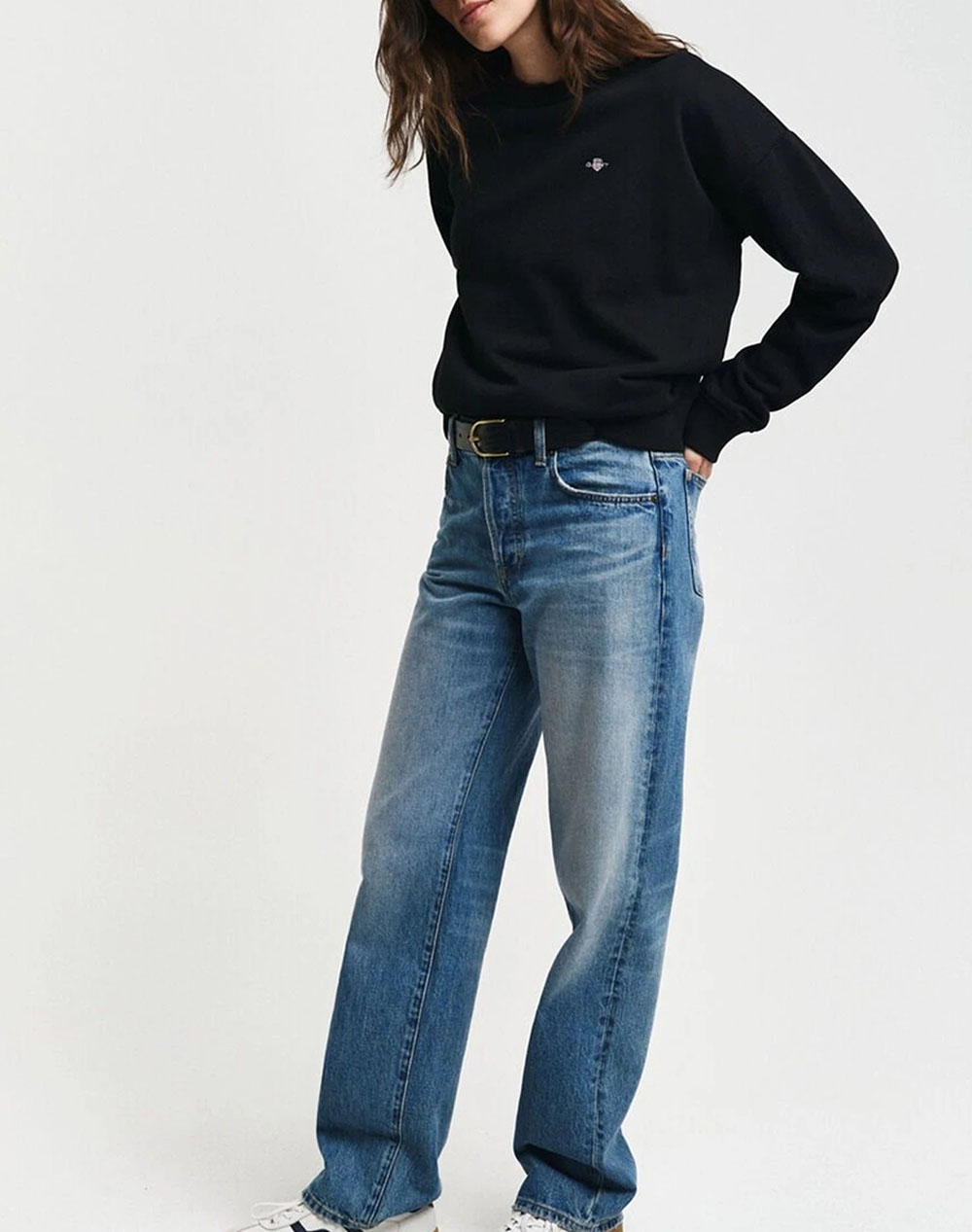 GANT СУИТШЪРТ С ДЪЛЪГ РЪКАВ SHIELD C-NECK SWEAT