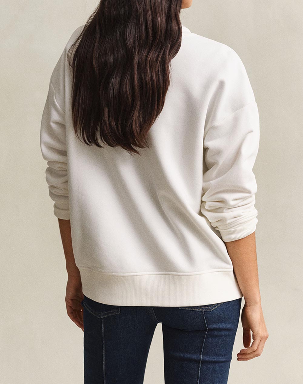 GANT СУИТШЪРТ С ДЪЛЪГ РЪКАВ SHIELD C-NECK SWEAT