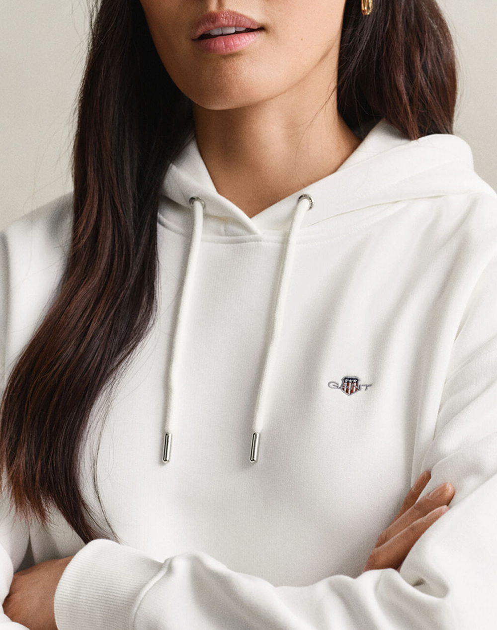 GANT СУИТШЪРТ С ДЪЛЪГ РЪКАВ SHIELD HOODIE