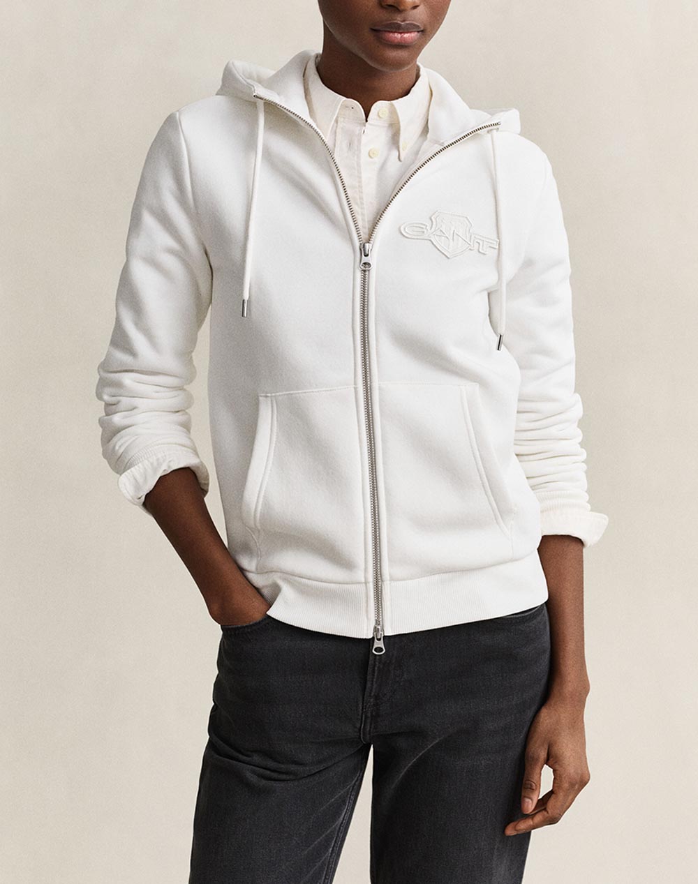 GANT ЖИЛЕТКА СУИТШЪРТ REG TONAL SHIELD ZIP HOODIE