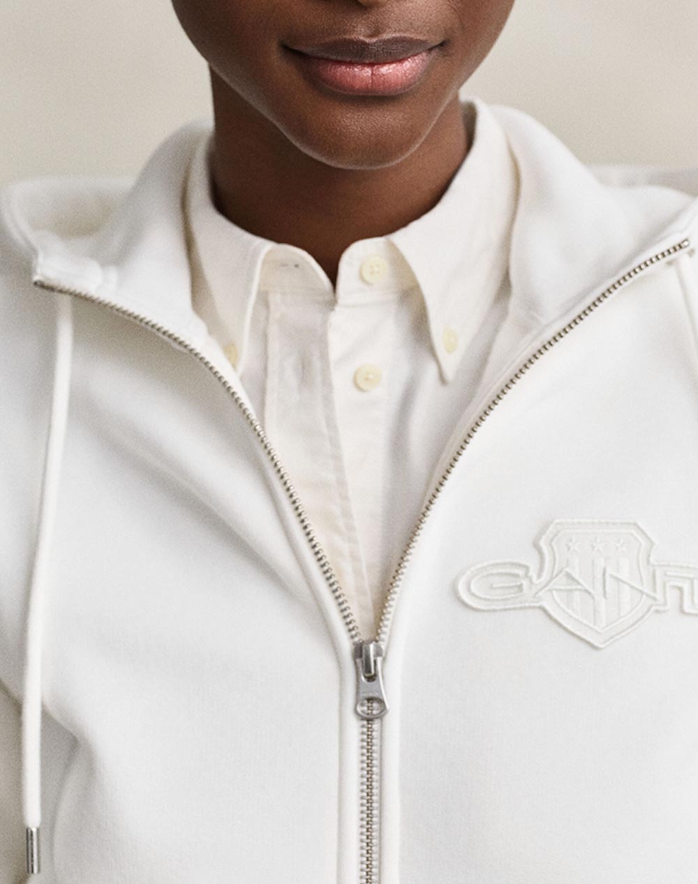 GANT ЖИЛЕТКА СУИТШЪРТ REG TONAL SHIELD ZIP HOODIE