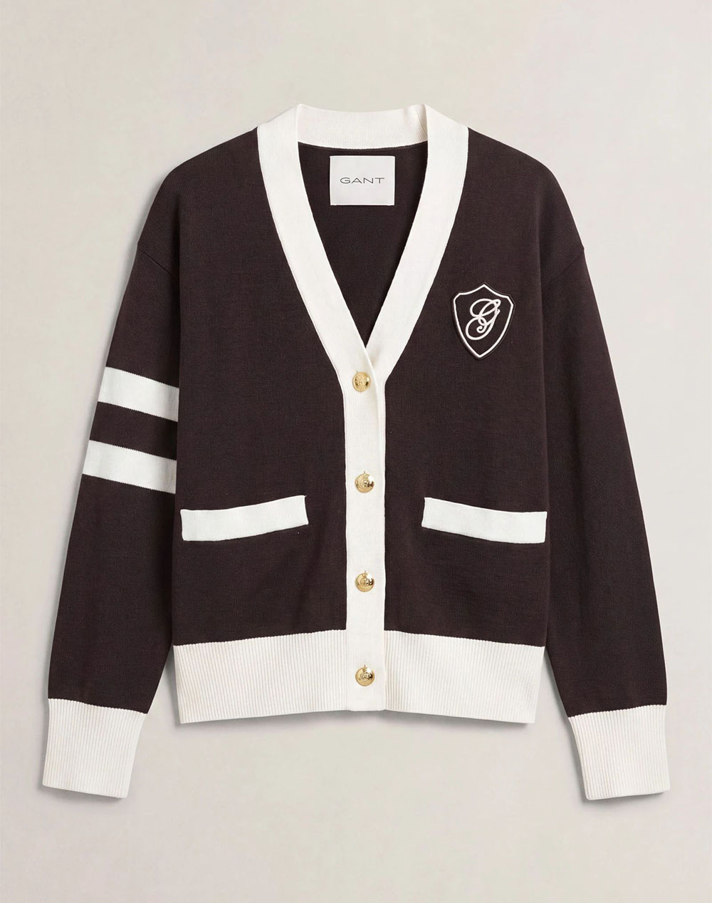 GANT ЖИЛЕТКА ПЛЕТЕНА GANT VARSITY CARDIGAN