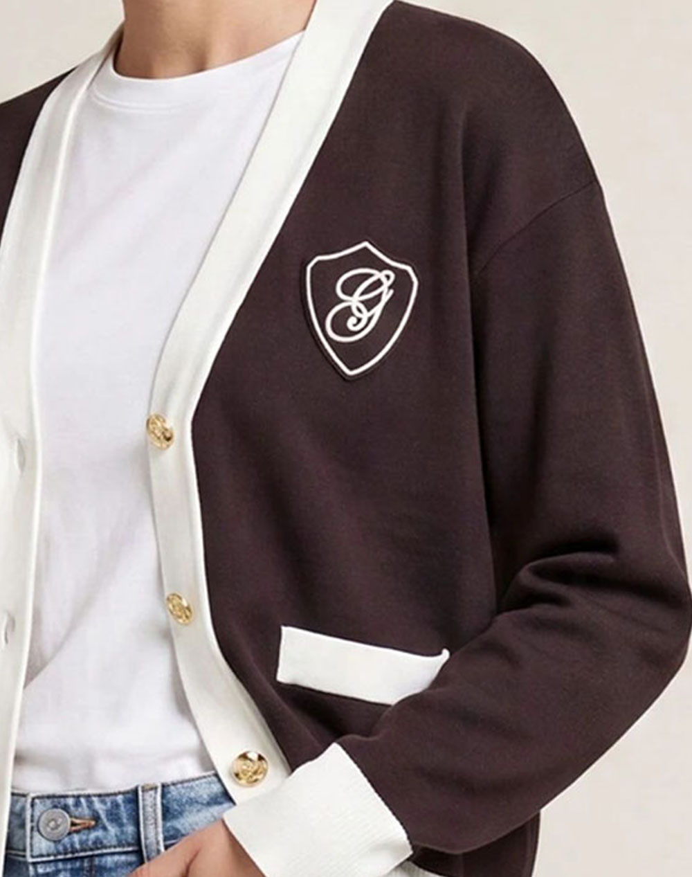GANT ЖИЛЕТКА ПЛЕТЕНА GANT VARSITY CARDIGAN
