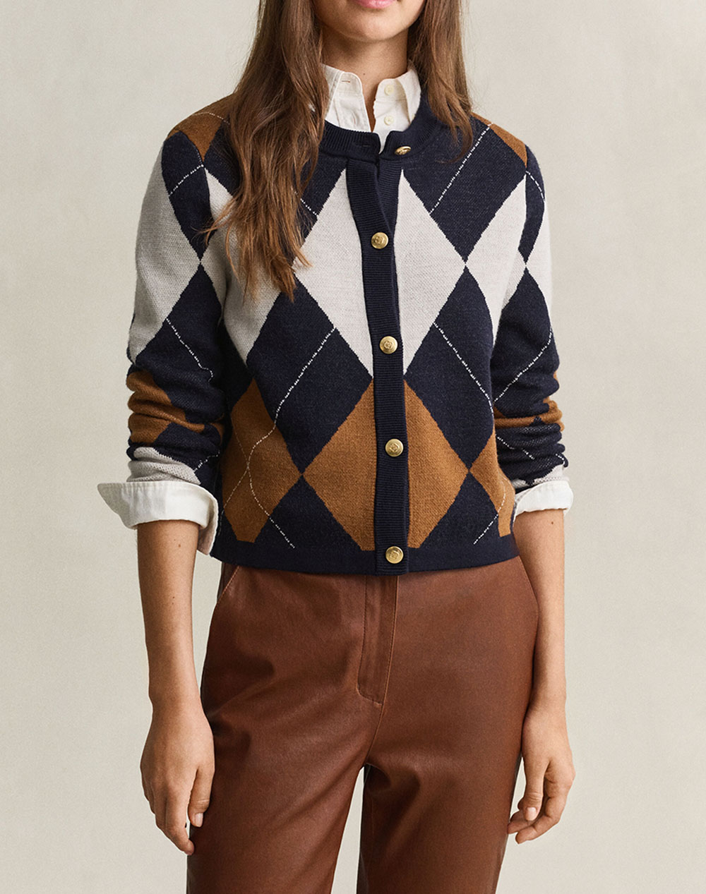GANT ЖИЛЕТКА ПЛЕТЕНА ARGYLE C-NECK CARDIGAN
