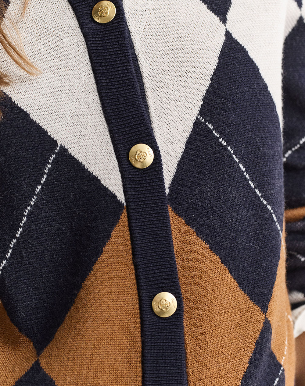 GANT ЖИЛЕТКА ПЛЕТЕНА ARGYLE C-NECK CARDIGAN