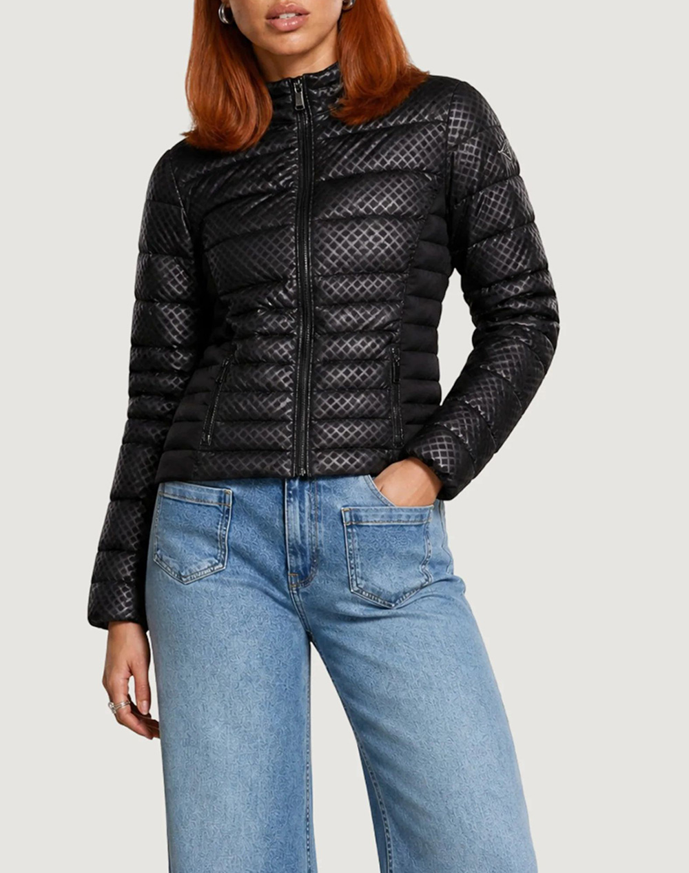 GUESS NEW VONA BLOCK EMBOSSED ДАМСКО ЯКЕ