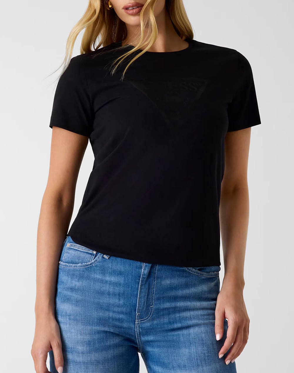 GUESS NEW SS CN BASIC TRIANGLE TEE ДАМСКА БЛУЗА