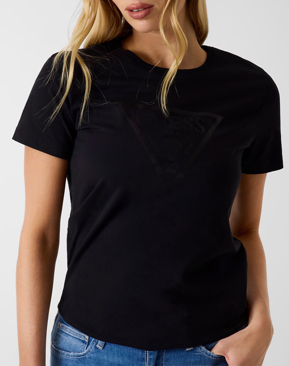 GUESS NEW SS CN BASIC TRIANGLE TEE ДАМСКА БЛУЗА