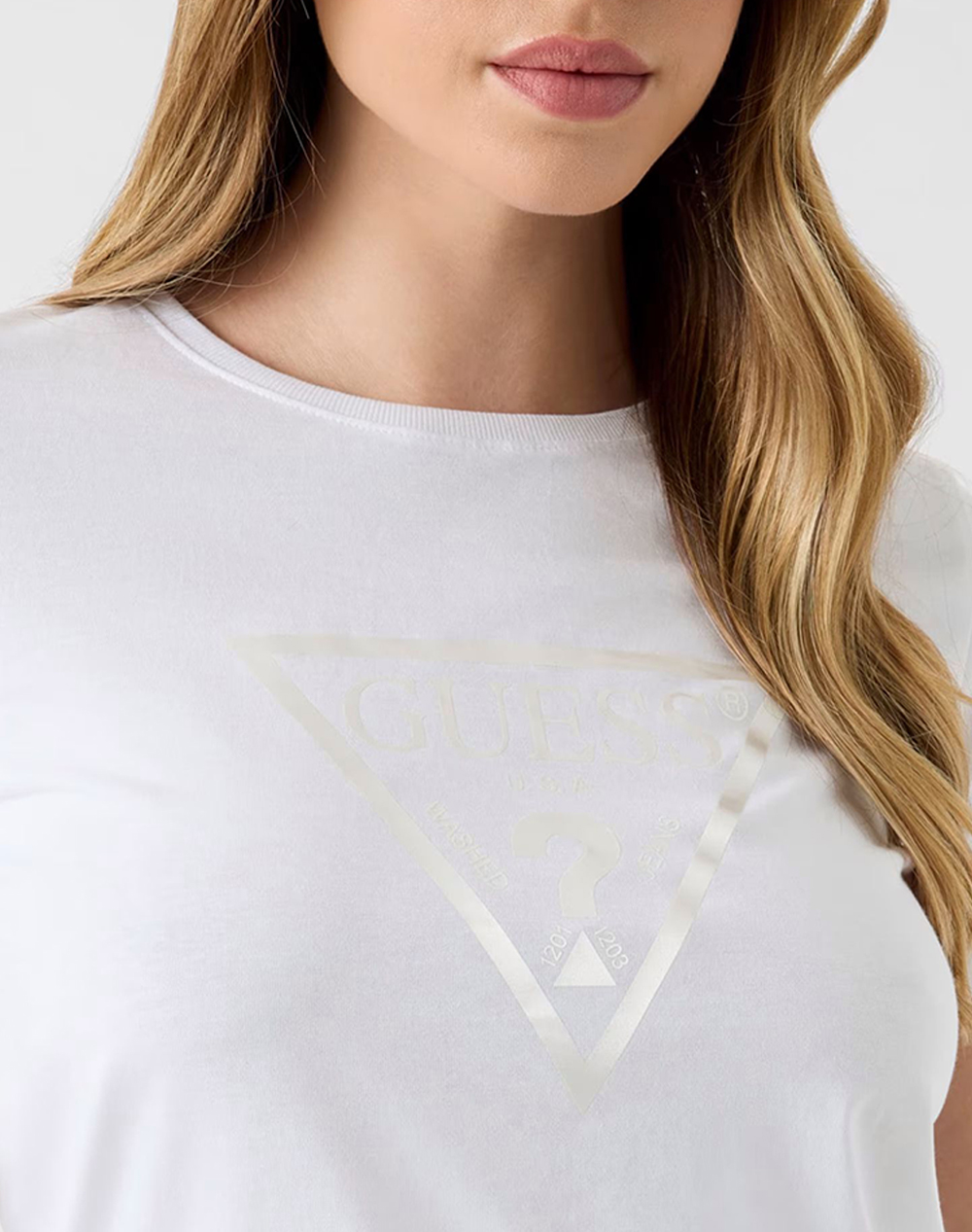 GUESS NEW SS CN BASIC TRIANGLE TEE ДАМСКА БЛУЗА