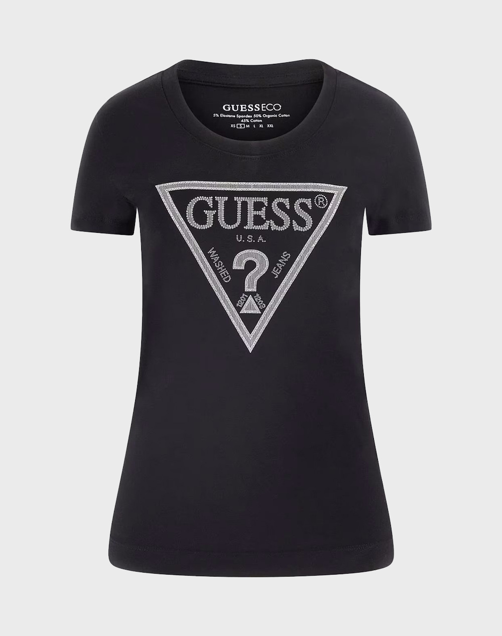 GUESS SS CN SHINY TRIANGLE TEE ДАМСКА БЛУЗА